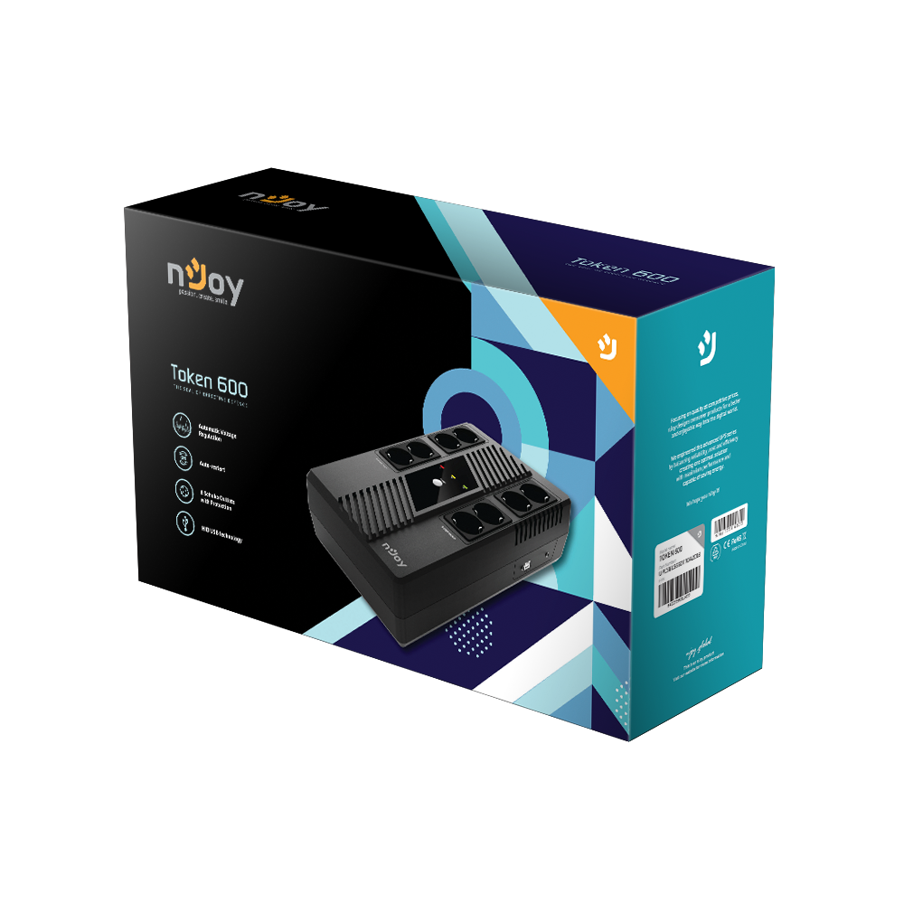 UPS PC Calculator 360W 600VA nJoy Token