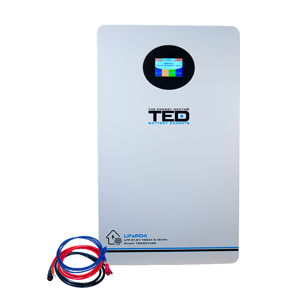Baterie LiFePO4 48V 100Ah 5.12kW - Acumulator BMS, Bluetooth TED Electric TED007452