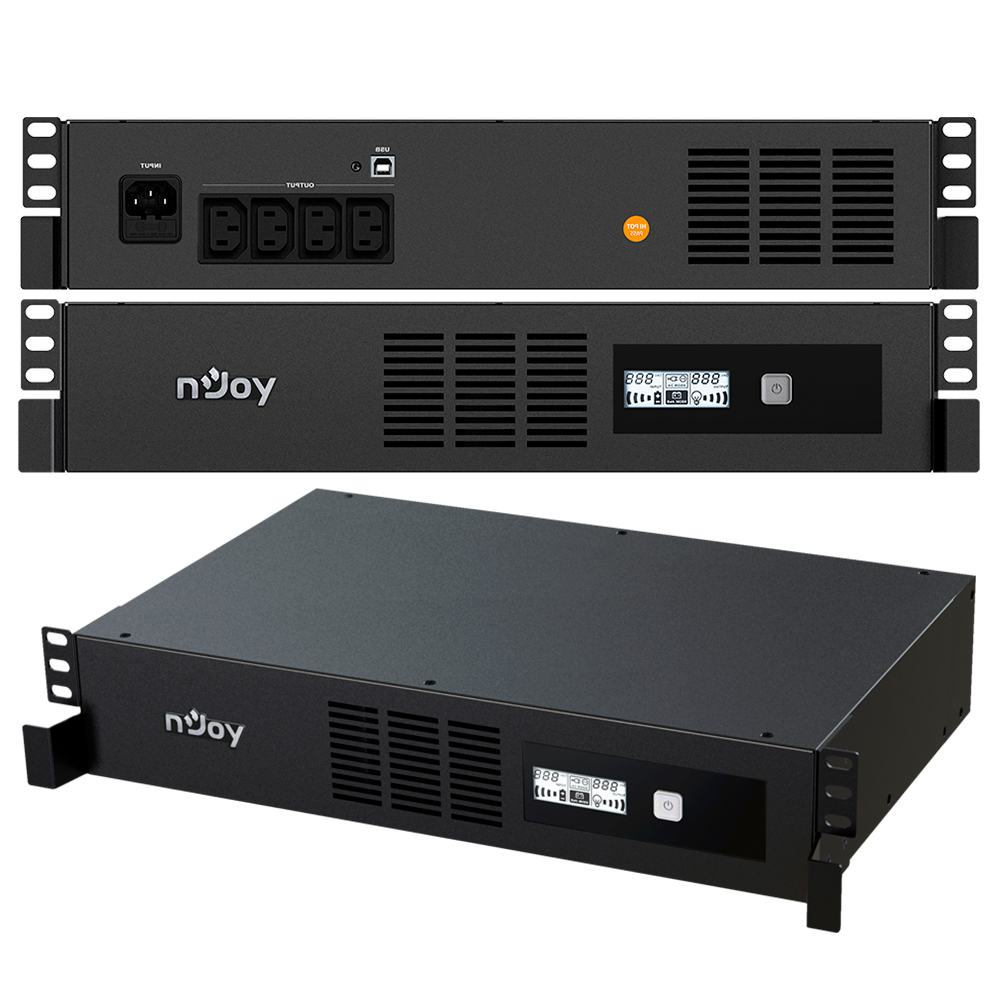UPS 800VA 480W rackabil entry level pentru router, switch, nas nJoy Code