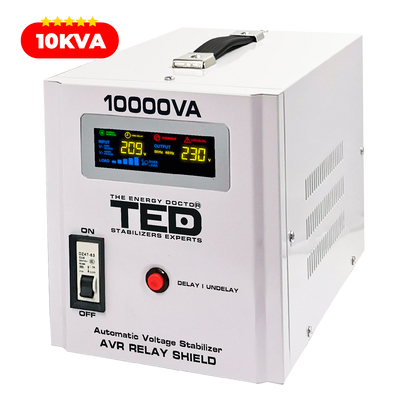 Regulator stabilizator tensiune monofazat 10KVA 6000W 6kW TED 000071
