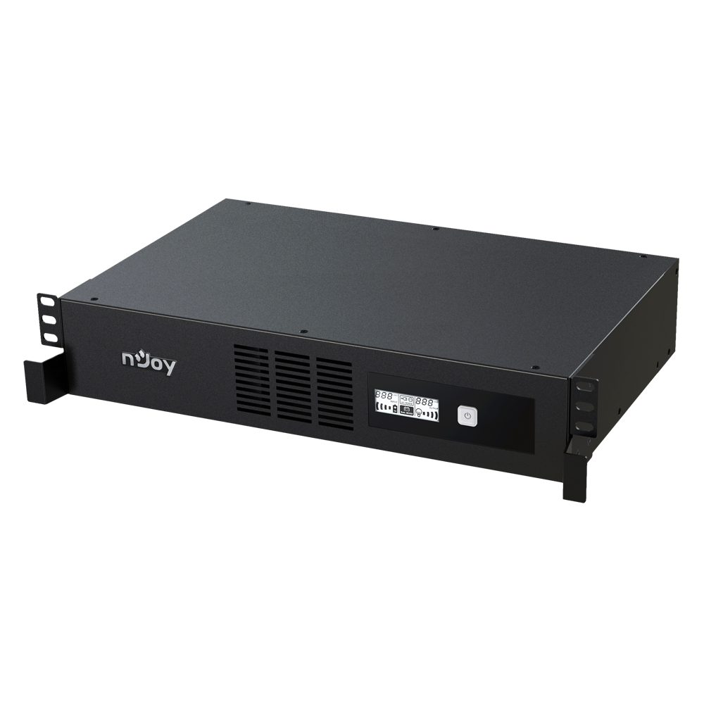 UPS 800VA 480W rackabil entry level pentru router, switch, nas nJoy Code lateral
