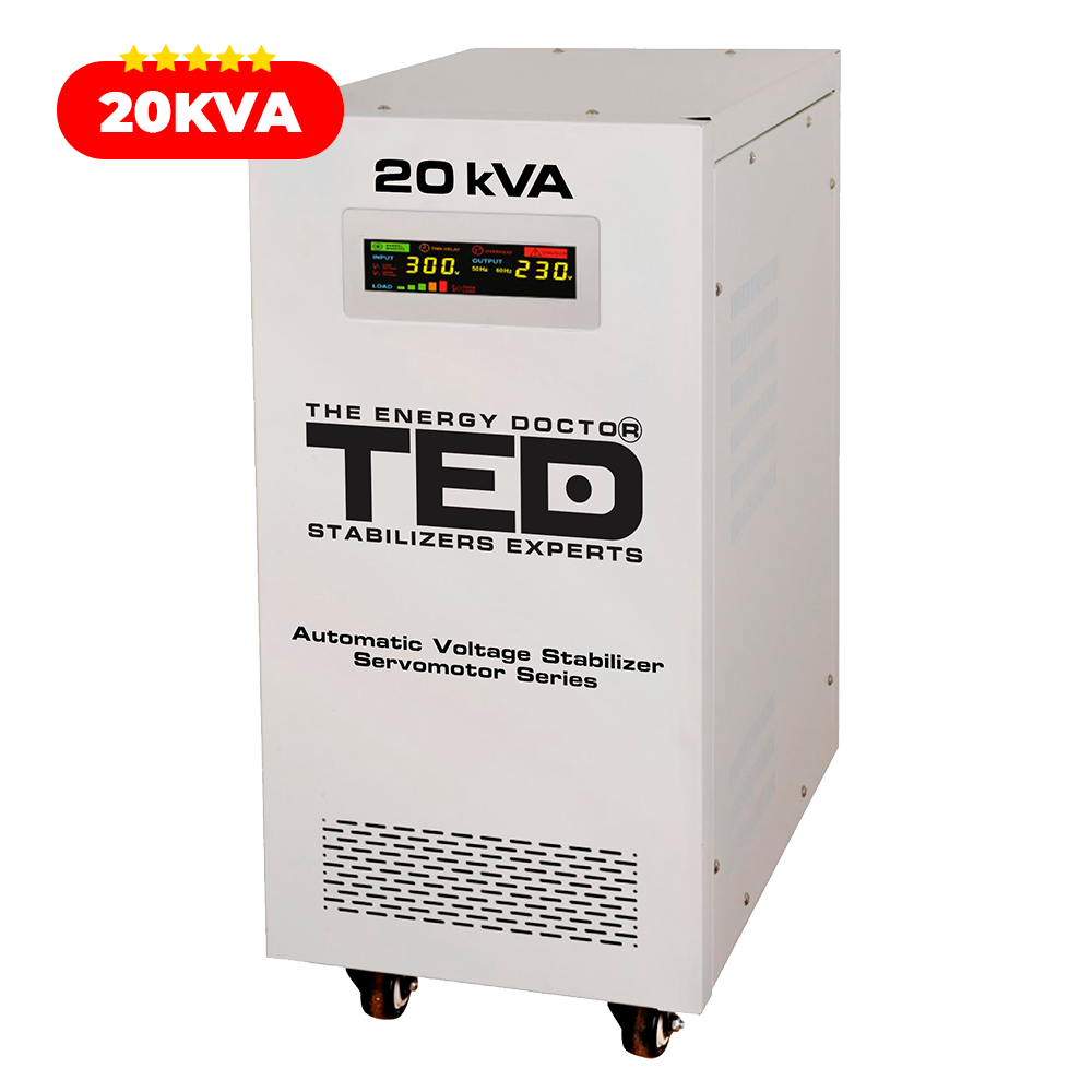 Regulator Stabilizator Tensiune Servomotor 20KVA 16kW monofazic TED001955
