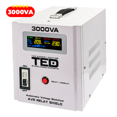 Regulator Stabilizator Tensiune 3000VA 1800W TED 000149