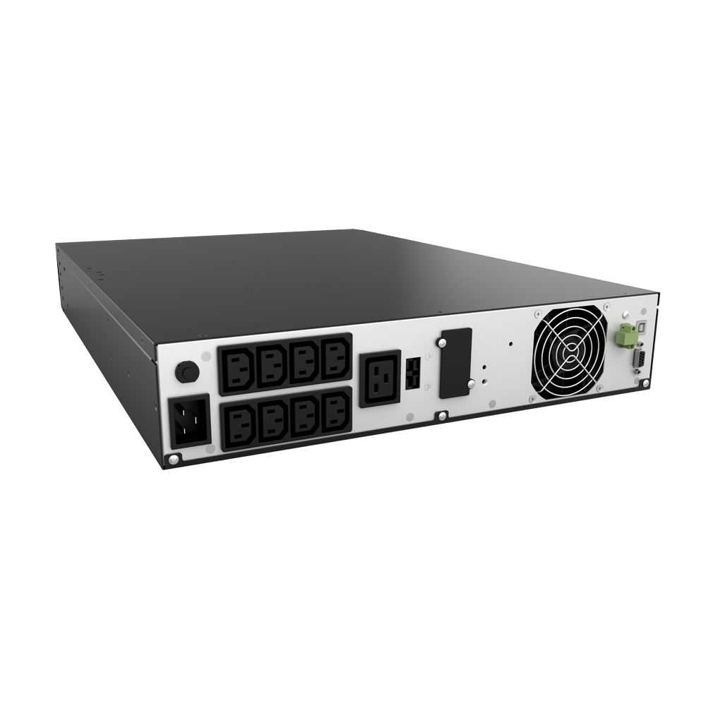 UPS Rackabil Smart 3000VA 2700W pentru servere online dubla conversie cu sinus pur nJoy Aster cu prize IEC C13