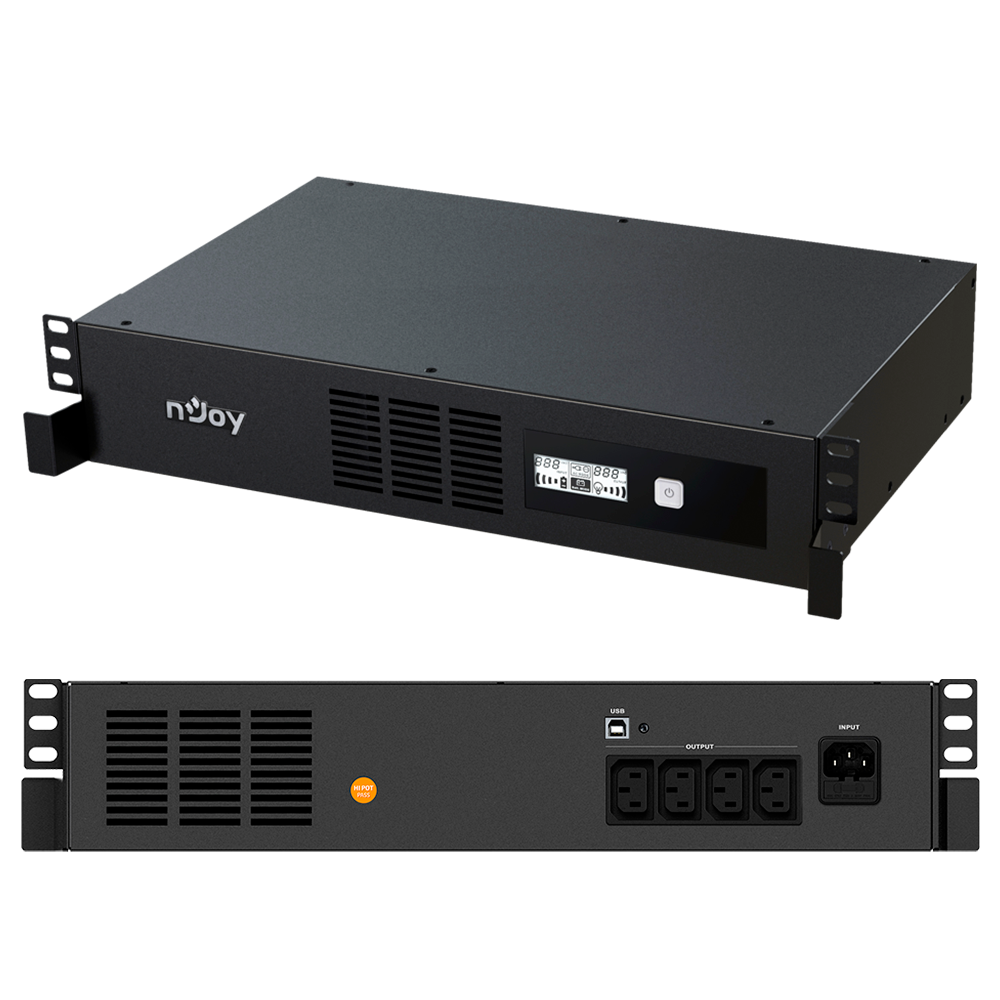 UPS Rackabil 600VA 360W pentru router, switch, nas, sisteme de securitate nJoy Code