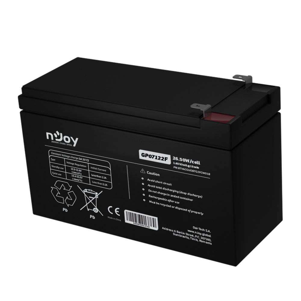 Acumulator 12V 7Ah nJoy GP07122F AGM VRLA