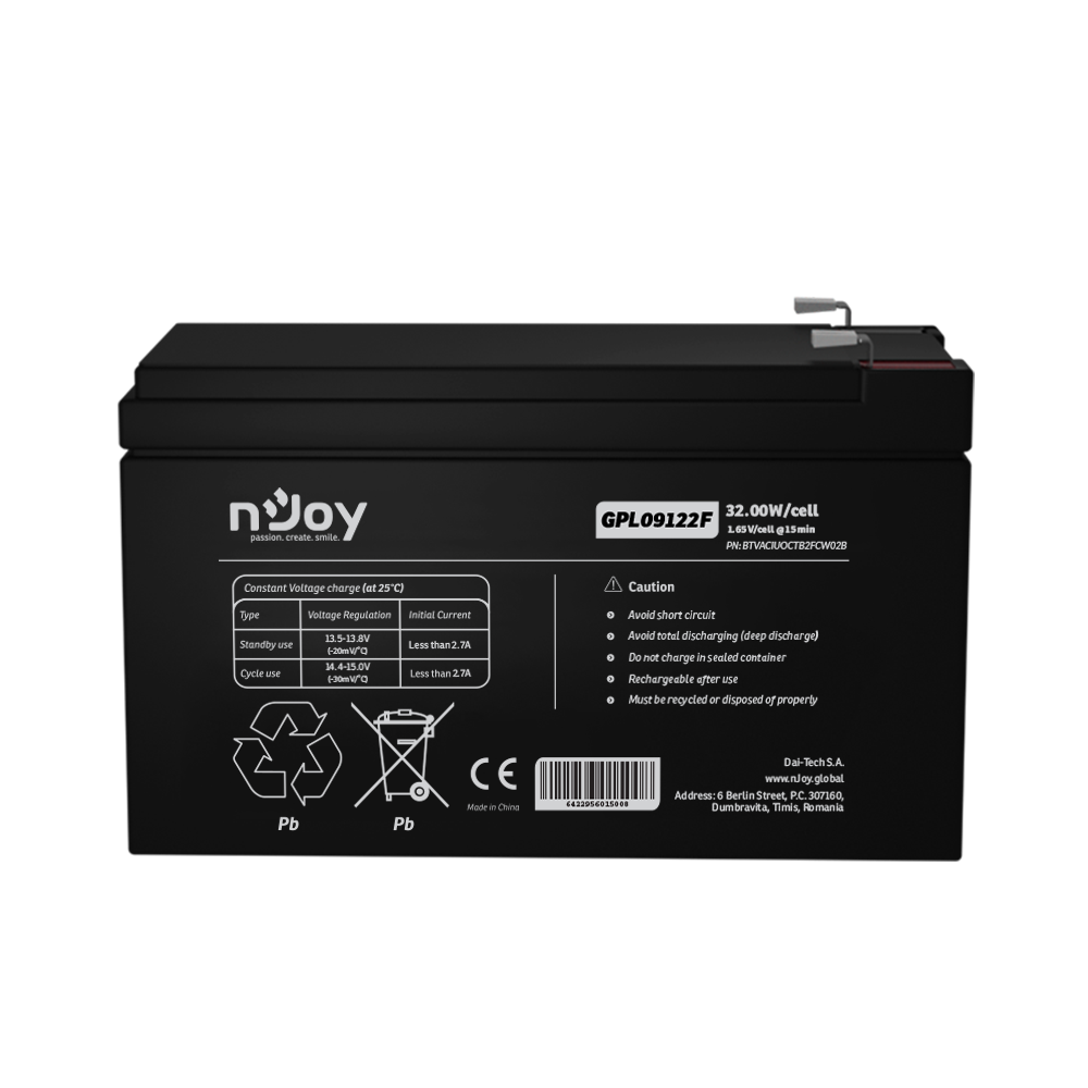 Baterii 12V 9Ah Long Life nJoy