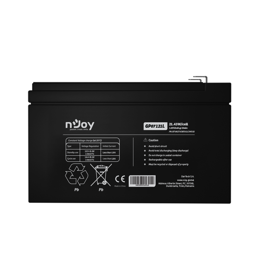 Acumulator 12V 7Ah alarma DSC Paradox Ajax