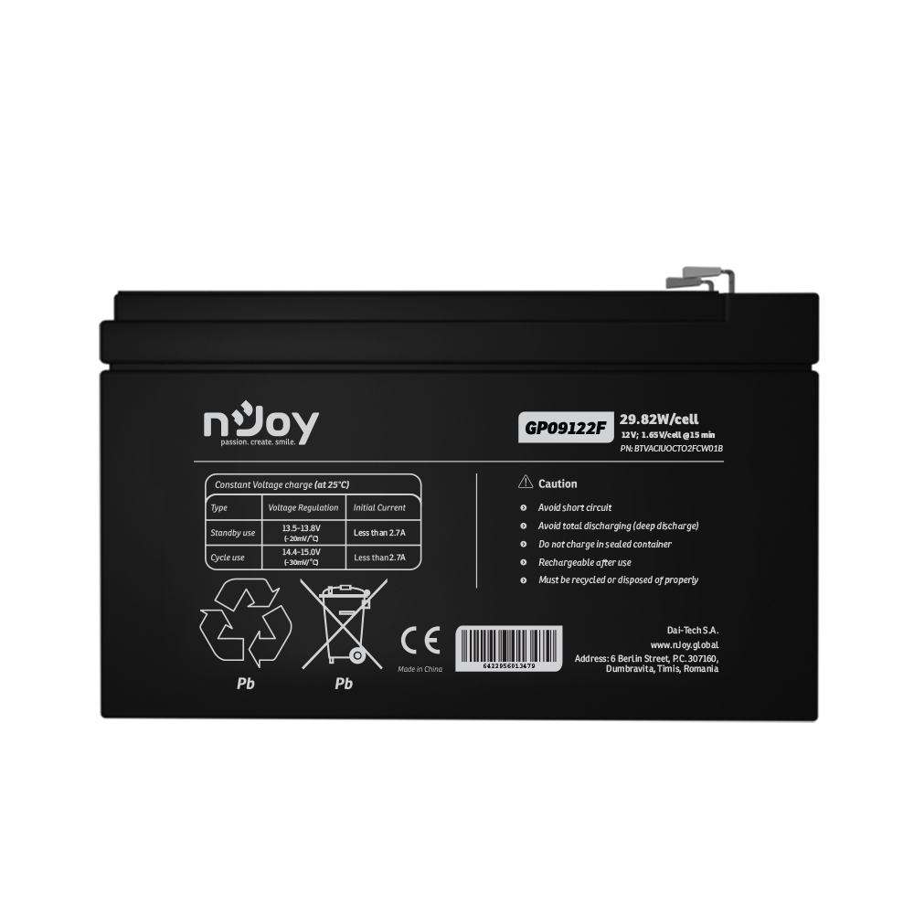Acumulator 12V 9Ah nJoy GP09122F ieftin