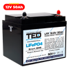 Baterie LiFePO4 12V 50Ah - Acumulator BMS, Bluetooth TED Electric TED007391