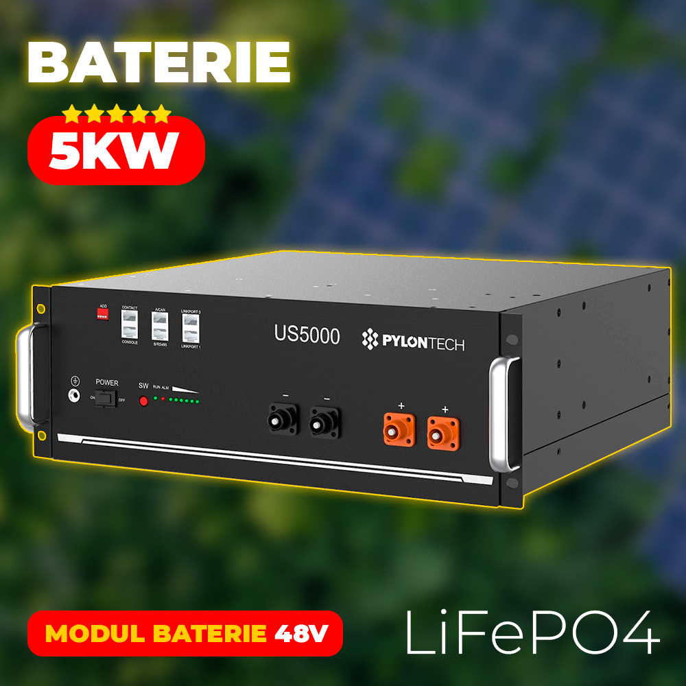 Baterie LiFePO4 Solara Pylontech US5000 4.8kW 5kW 48V