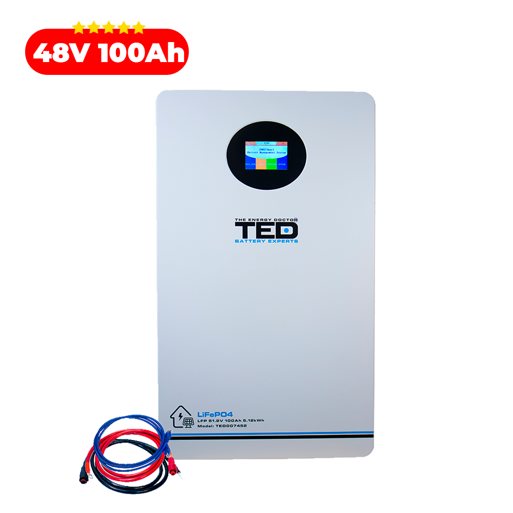 Baterie LiFePO4 48V 100Ah 5.12kW - Acumulator BMS, Bluetooth TED Electric TED007452