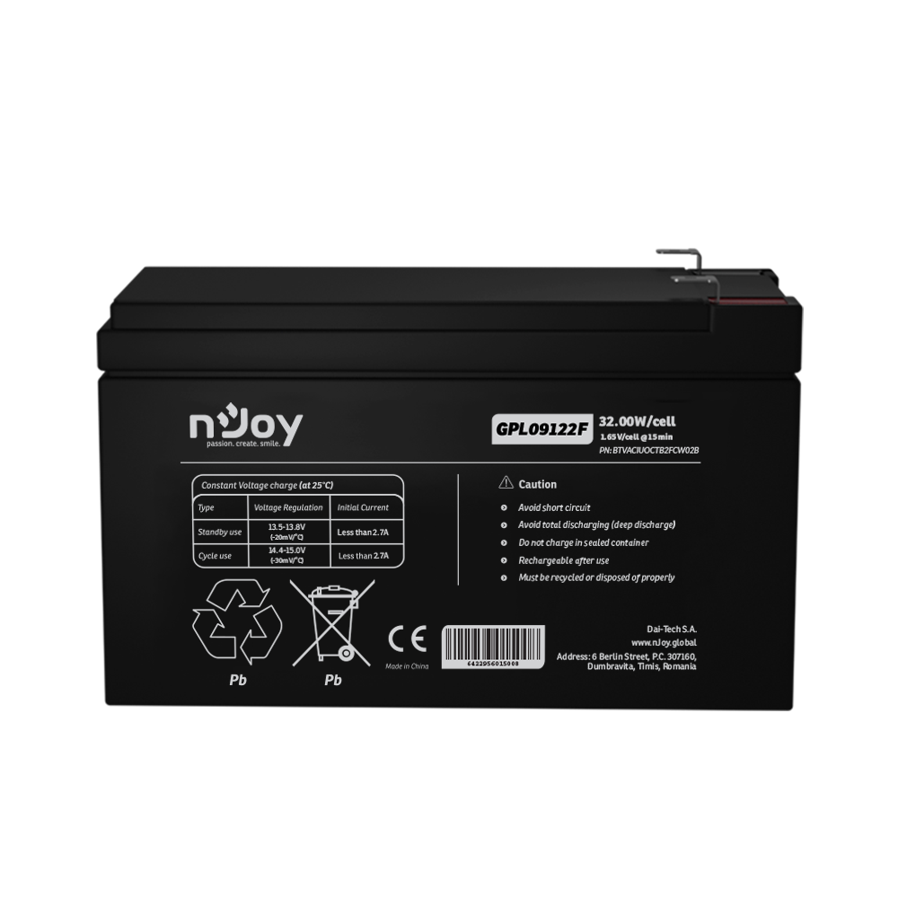 Acumulator 12V 9Ah Long Life nJoy GPL09122F similar Dedeman