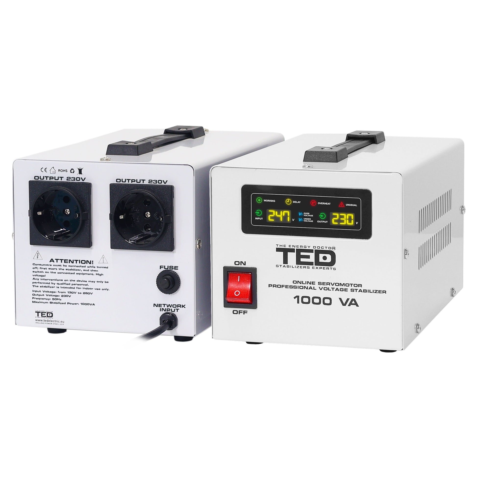 Stabilizator tensiune servomotor centrala termica 1000VA 600W TED Electric 004697