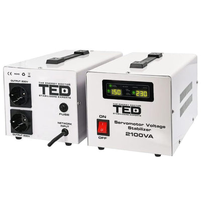 Stabilizator tensiune servomotor centrala termica 2100VA 1200W TED Electric