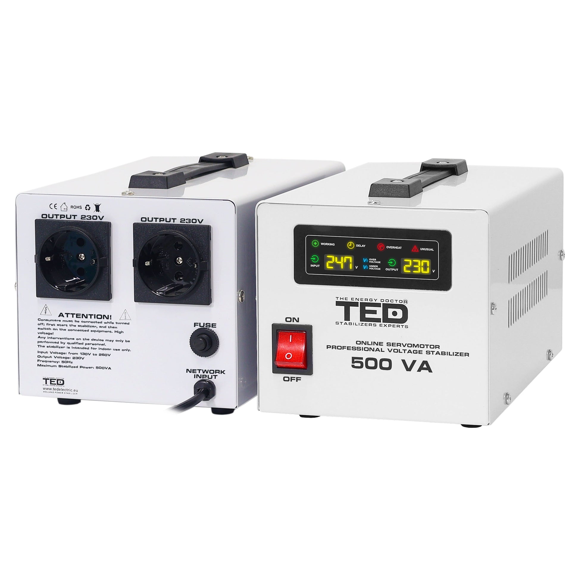 Stabilizator tensiune servomotor centrala termica 500VA 300W TED 00468 AVR