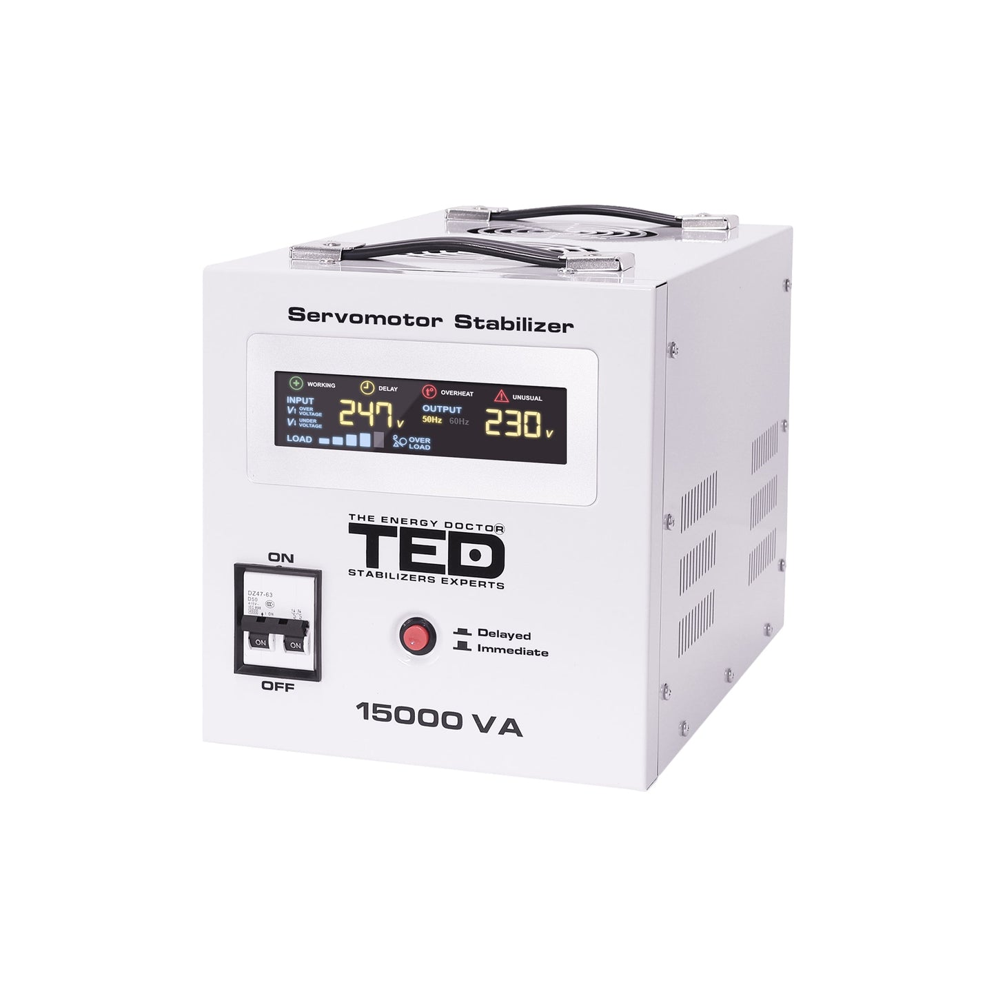 Stabilizator tensiune servomotor monofazat 15KVA 12kW TED 005045