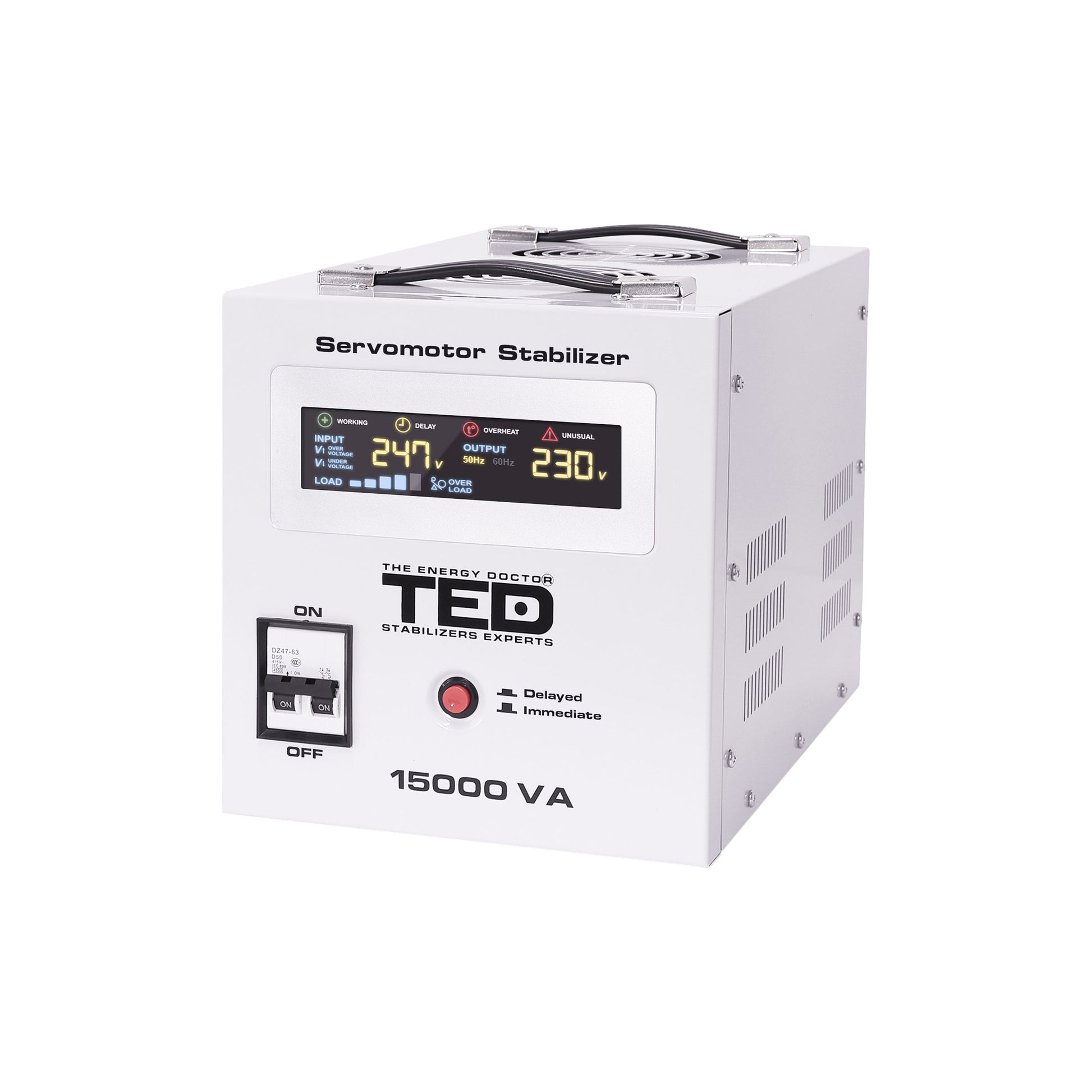 Stabilizator tensiune servomotor monofazat 15KVA 12kW TED 005045