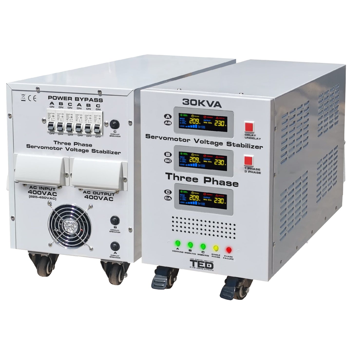 Stabilizator tensiune trifazat 30KVA 24kW TED000156