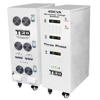 Stabilizator tensiune trifazat 45KVA 36kW Servomotor TED 000170