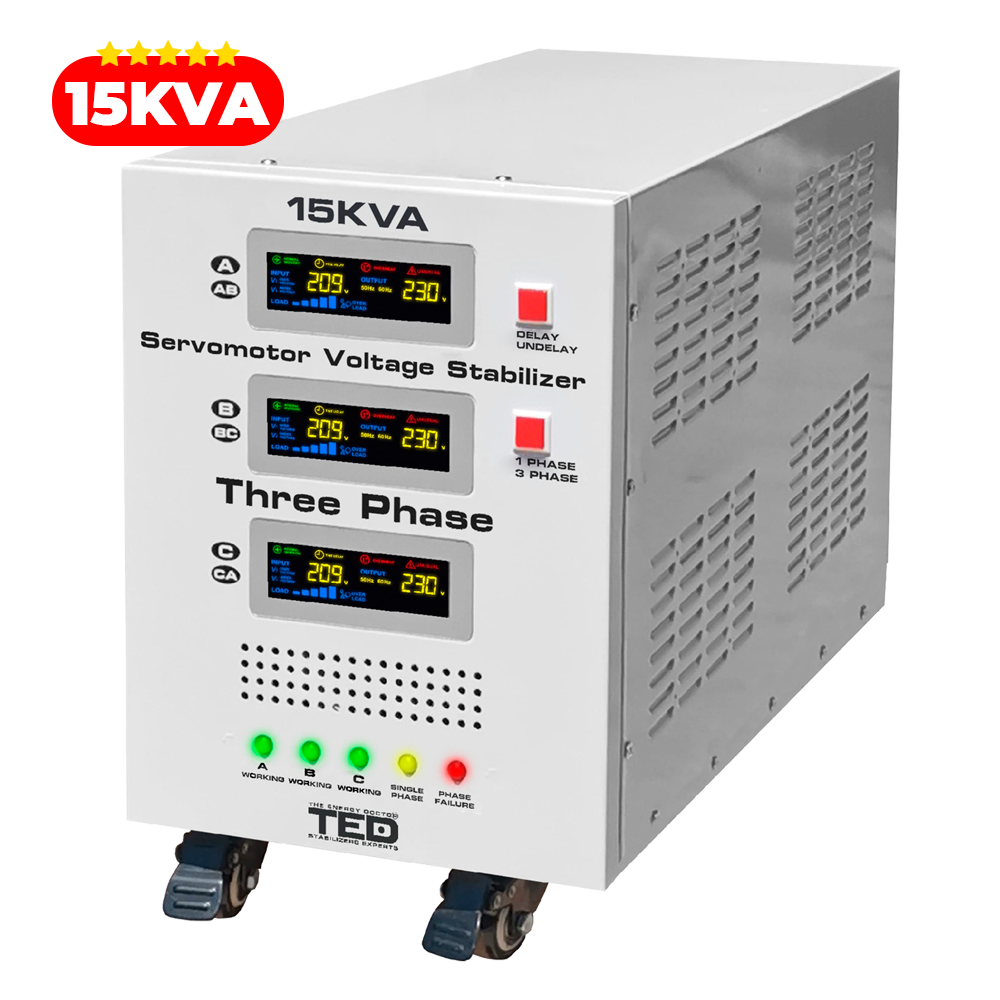 Stabilizator tensiune trifazic 15KVA 12kW TED Electric