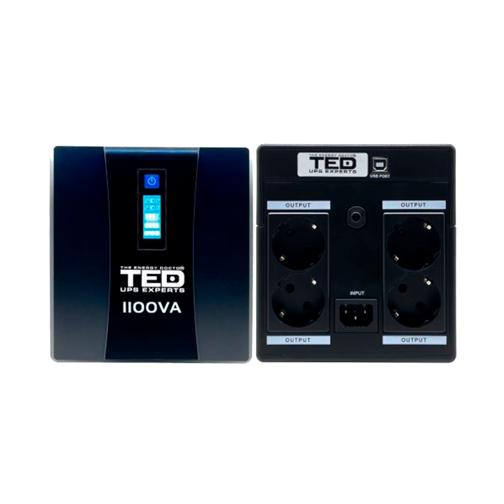 UPS 1100VA 600W Line Interactive Cemere Supraveghere TED Electric