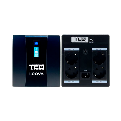 UPS 1100VA 600W Line Interactive Cemere Supraveghere TED Electric