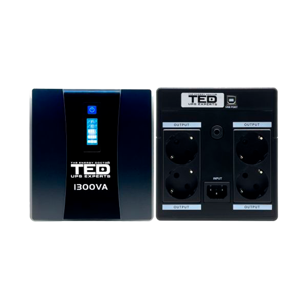 UPS 1300VA 750W PC Calculator TED Electric