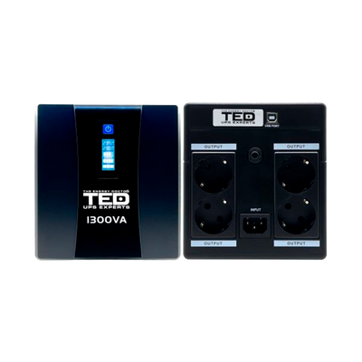 UPS 1300VA 750W PC Calculator TED Electric