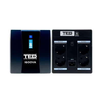 UPS 1600VA 900W PC Calculator Line Interactive TED Electric