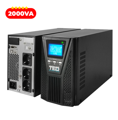 UPS 2000VA 1800W TED Electric Online Dubla Conversie