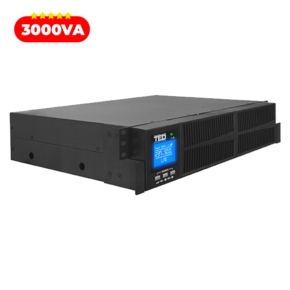 UPS 3000VA 2700W Rackabil Online Dubla Conversie TED Electric TED004062