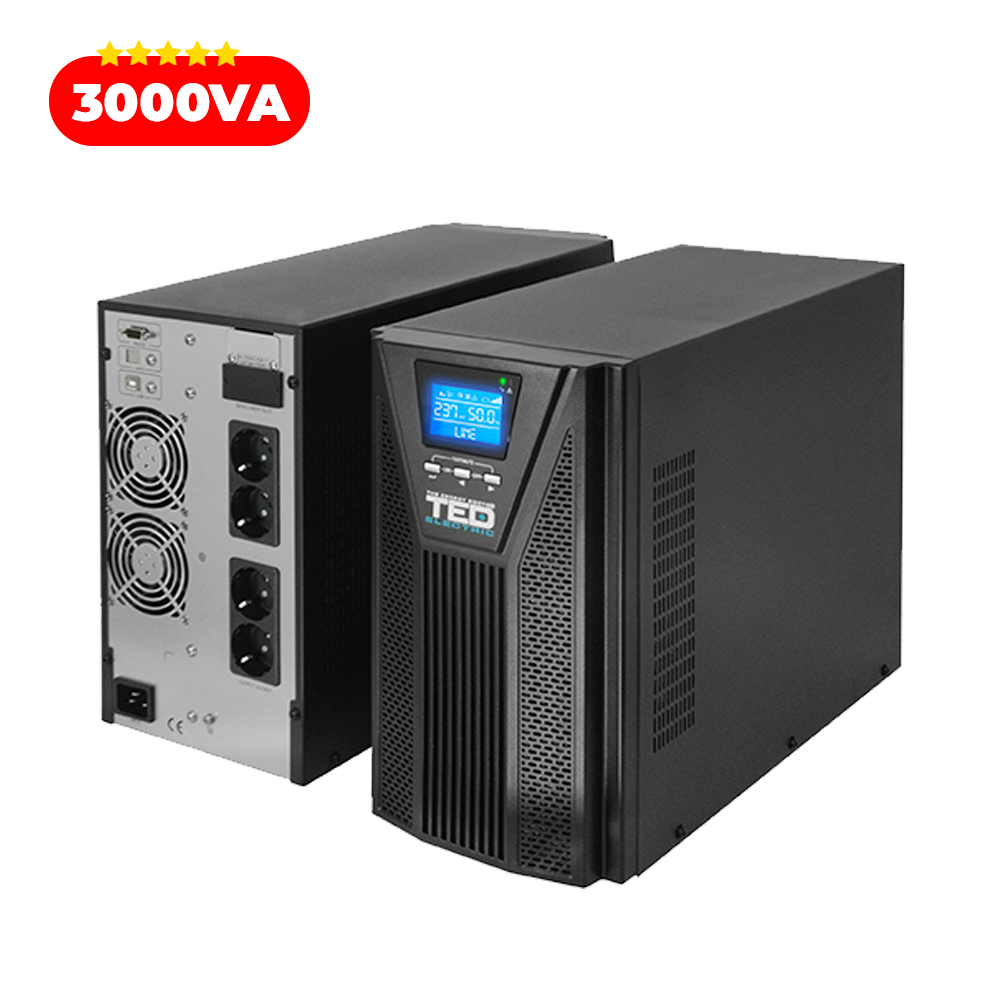 UPS 3000VA 3KVA 2700W TED Electric Online Dubla Conversie