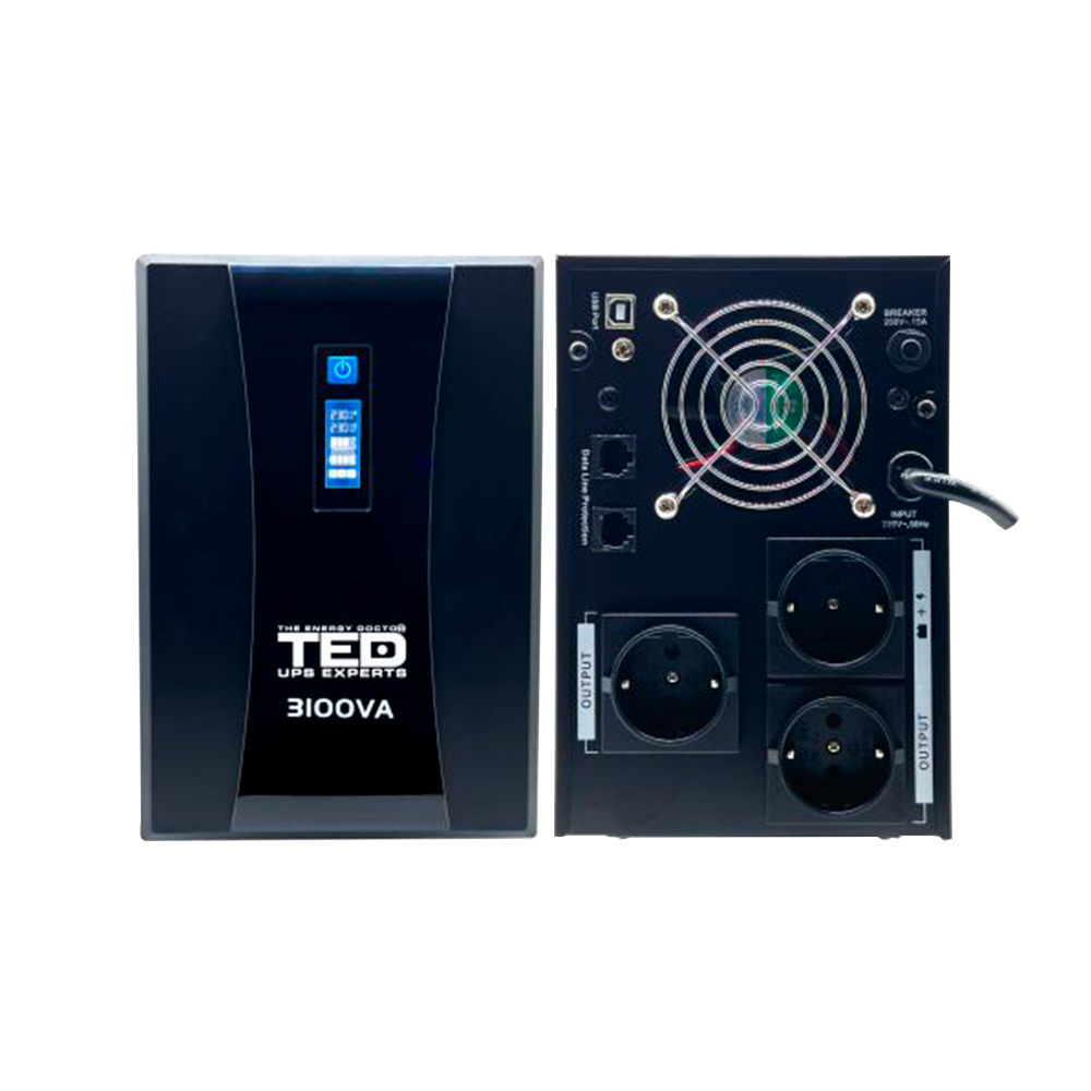UPS 3100VA 1800W Camere Supraveghere TED Electric 