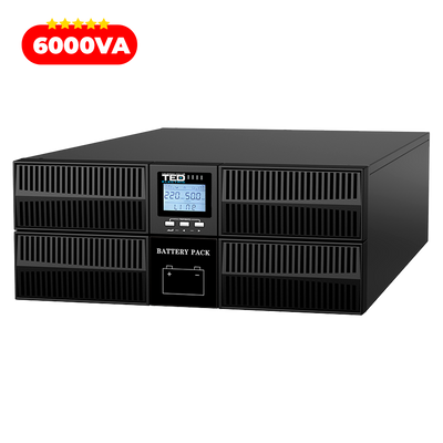 UPS 6000VA 6000W Rackabil Online Dubla Conversie TED Electric TED006226