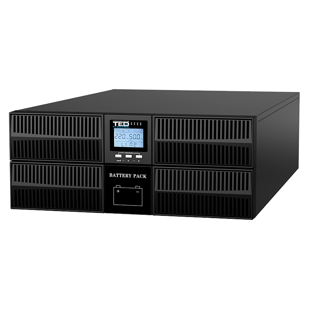 UPS 6000VA 6000W Rackabil Online Dubla Conversie TED Electric TED006226