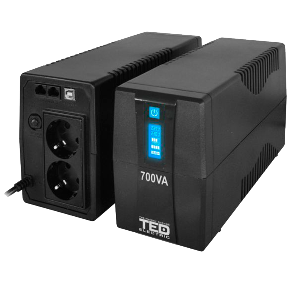 UPS 700VA 400W Camere Supraveghere LCD TED Electric