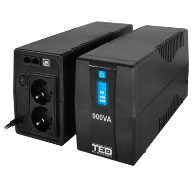 UPS 900VA 500W LCD PC Calculator TED Electric