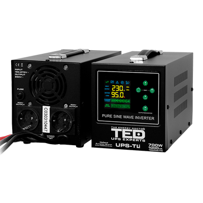UPS Centrala Termica 1000VA 700W Litiu LiFePO4 TED Electric baterie externa