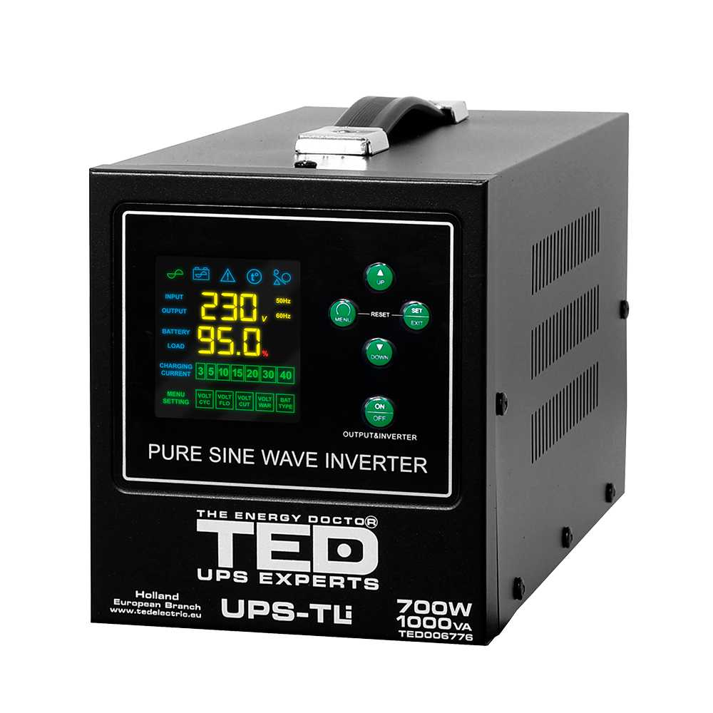 UPS Centrala Termica 1000VA 700W Litiu LiFePO4 TED Electric