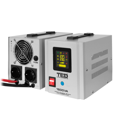 UPS Centrala Termica 1600VA 1050W TED Electric cu baterie auto externa