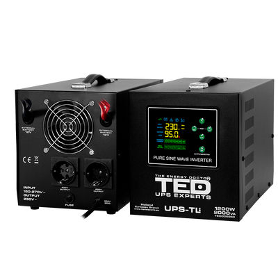 UPS Centrala Termica 2000VA 1200W Litiu LiFePO4 TED Electric baterie externa auto