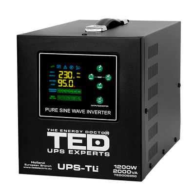 UPS Centrala Termica 2000VA 1200W Litiu LiFePO4 TED Electric 