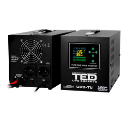 UPS Centrala Termica 2000VA 1200W Baterie 24V Litiu LiFePO4 TED Electric