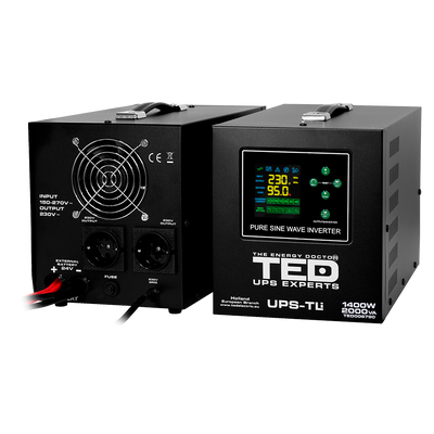 UPS Centrala Termica 2000VA 1200W Baterie 24V Litiu LiFePO4 TED Electric