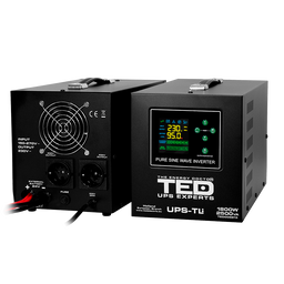 UPS Centrala Termica 2500VA 1800W Litiu LiFePO4 TED Electric cu baterie auto externa