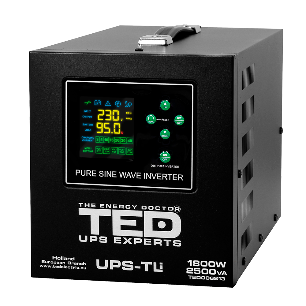 UPS Centrala Termica 2500VA 1800W Litiu LiFePO4 TED Electric