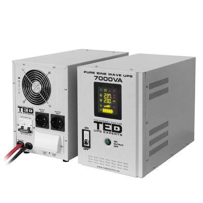 UPS Centrala Termica 7000VA 5000W TED Electric cu baterie auto externa