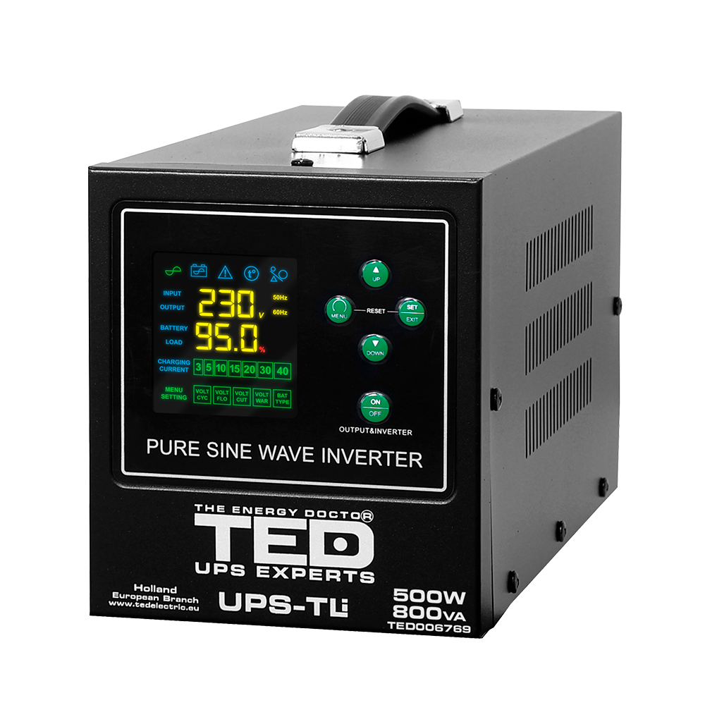 UPS Centrala Termica 800VA 500W Litiu LiFePO4 TED Electric