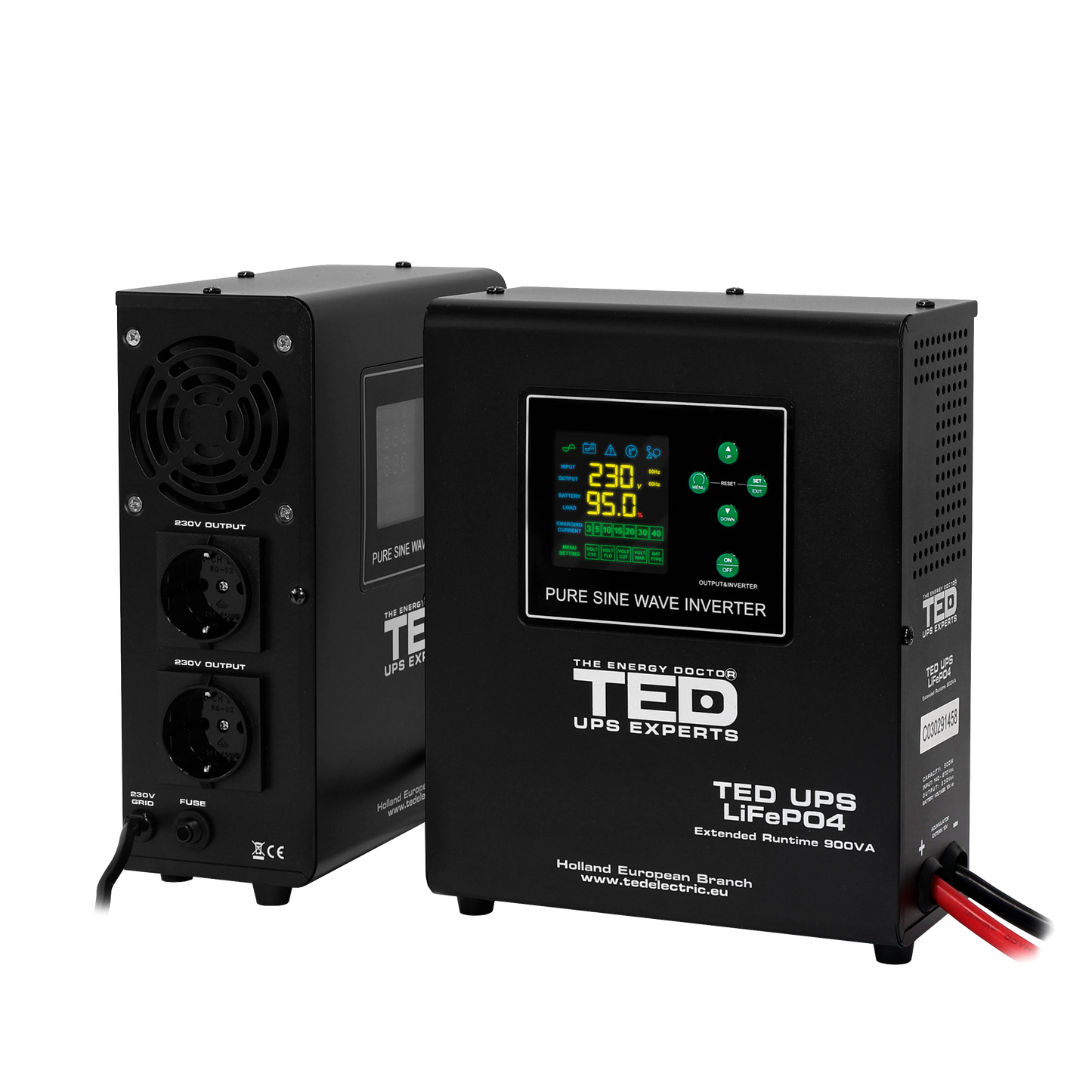 UPS Centrala Termica 900VA 500W Wall Litiu LiFePO4 TED Electric baterie externa auto